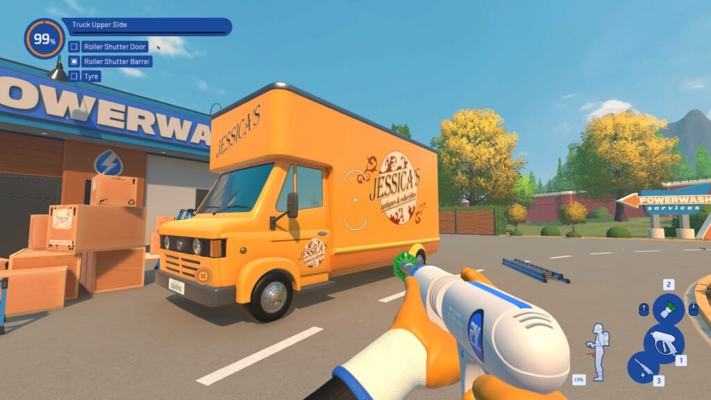 PowerWash Simulator 2 Cleaned Truck at Distance