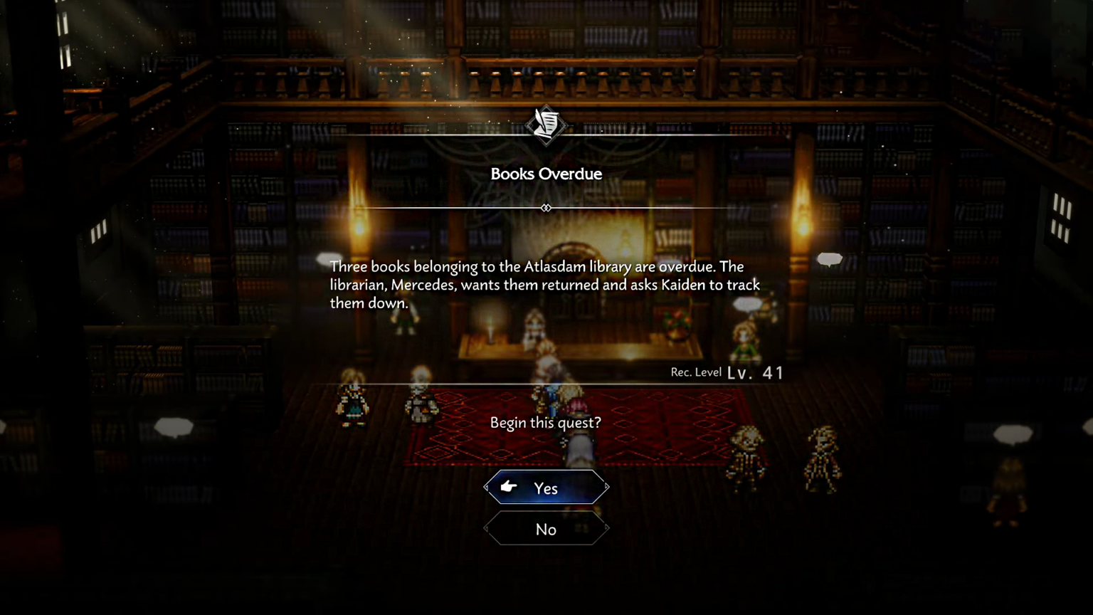 Octopath Traveler 0 Books Overdue Quest