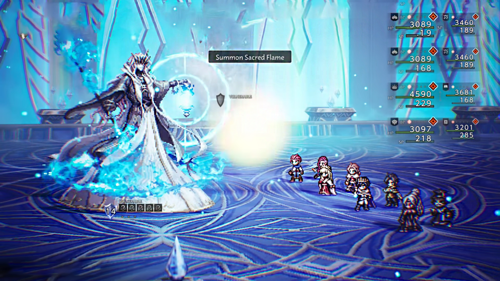 Octopath Traveler 0 Defeating Aelfric the Flamebringer Boss