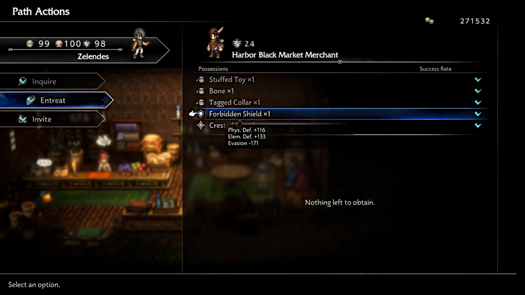 Octopath Traveler 0 Forbidden Shield