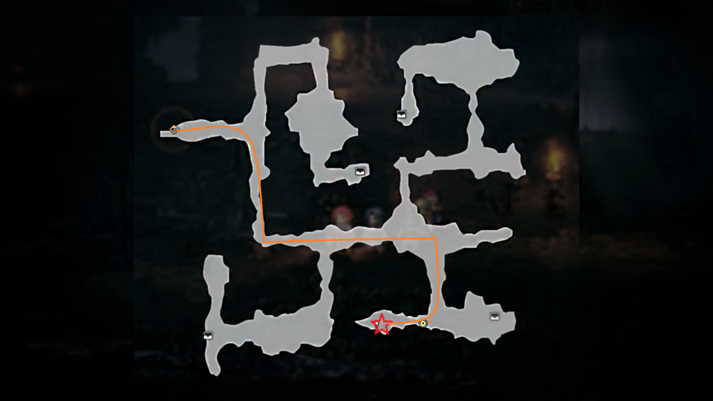 Octopath Traveler 0 Misty Fall dungeon Map