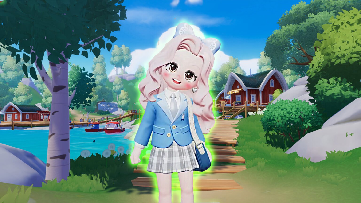 Heartopia Simple School Style Outfit
