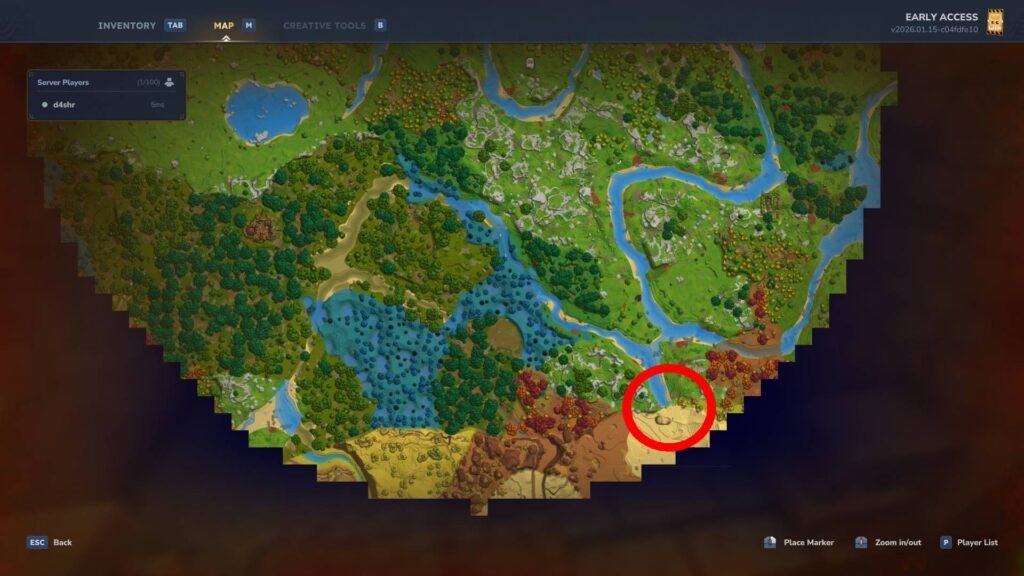 Sand location Hytale