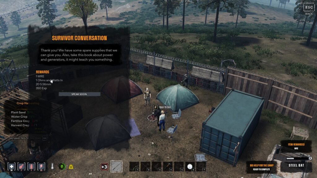 HumanitZ Big Help for the Camp Quest Reward