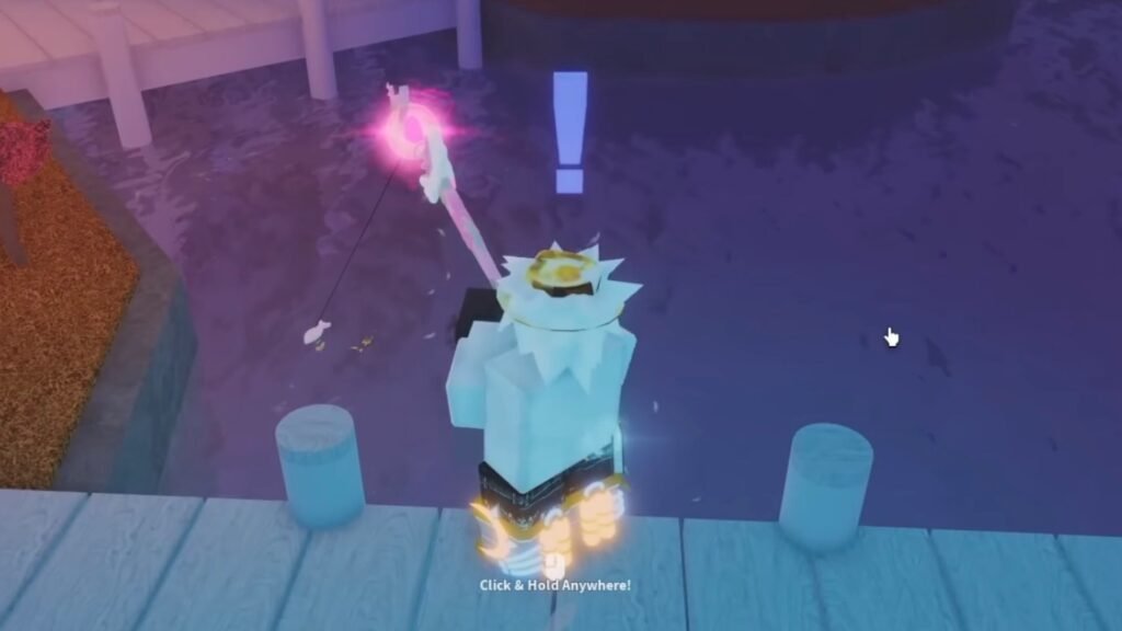 Using Cupid's Embrace Rod in Fisch.