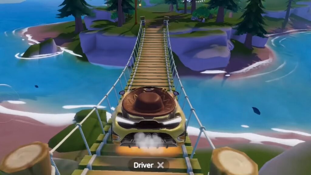 Driving to the Forest Island in Heartopia.