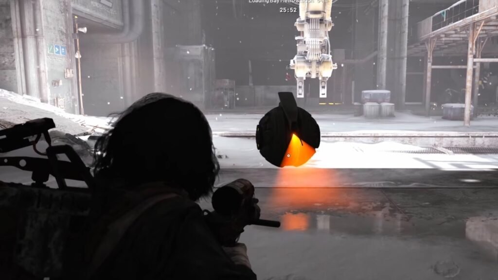 Shooting at a Comet in ARC Raiders.