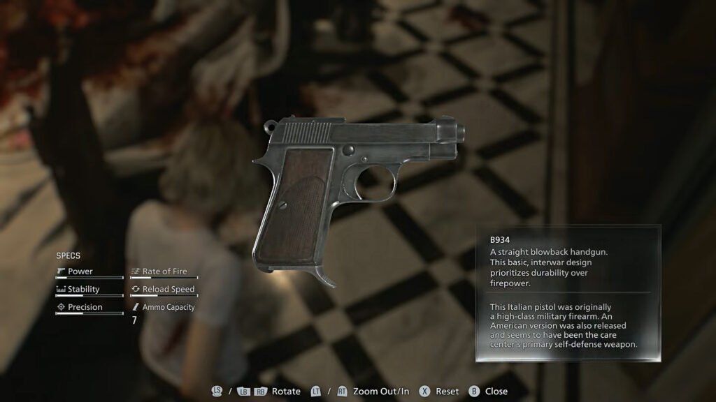 Resident Evil 9 B934 Grace Handgun