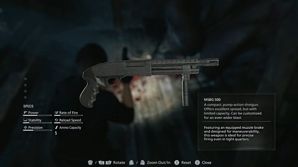 Resident Evil 9 MSGB 500 Shotgun for Leon