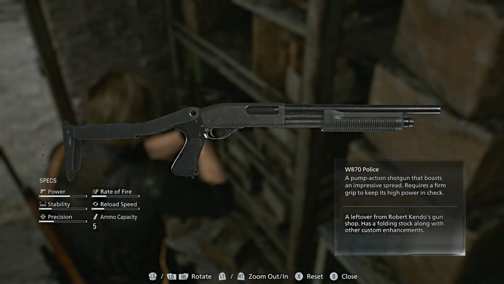 Resident Evil 9 W870 police Shotgun Unlock at Kendo Gun Shop