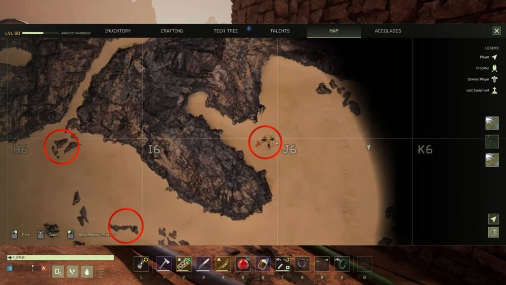 ICARUS Oil location
