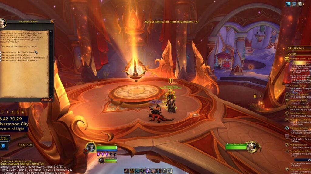 Getting more info about the quest in WoW.