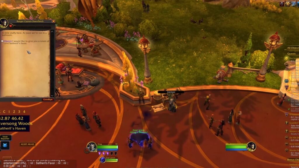 Giving Saltheril's tokens to Factions in WoW.