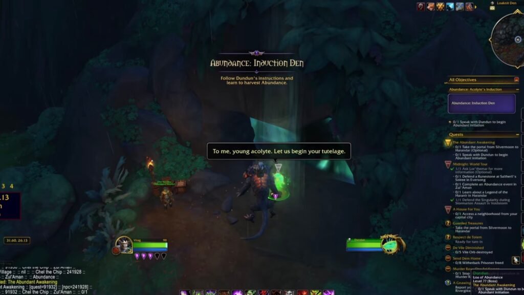 Completing an Abundance Event in Zul'Aman.