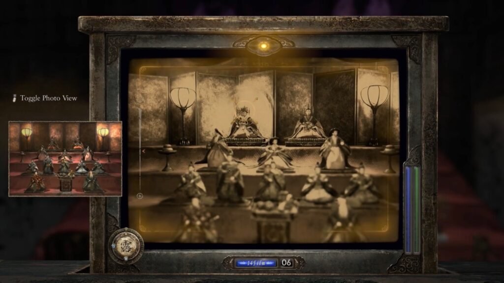 Clicking a photo of the solved Hina Doll puzzle.