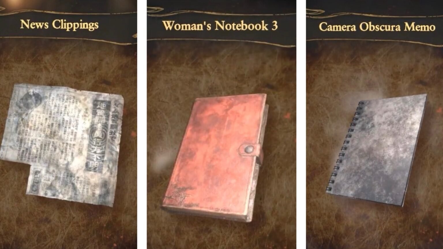 Fatal Frame 2 Remake - All Chapter 1 Collectibles