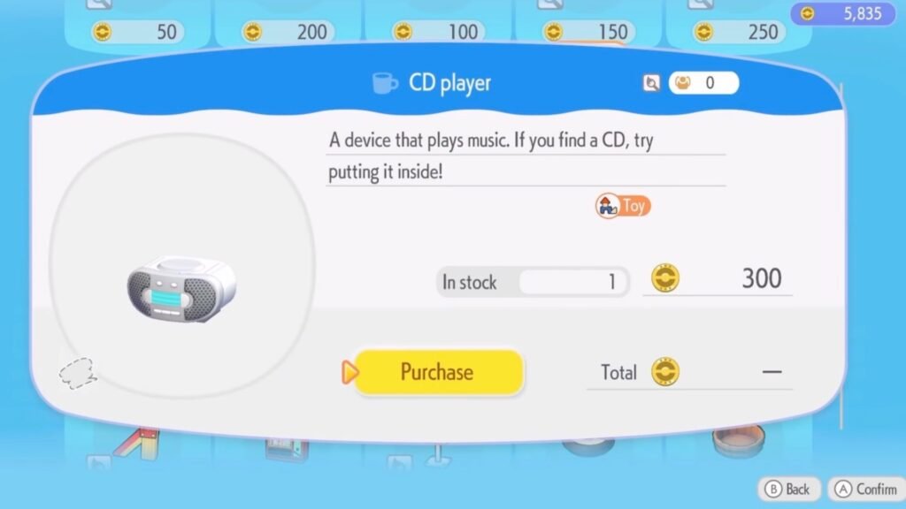 Buying a CD Player from the PC Shop.