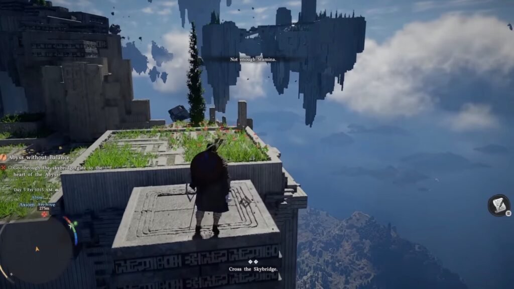 Traversing the Skybridge.