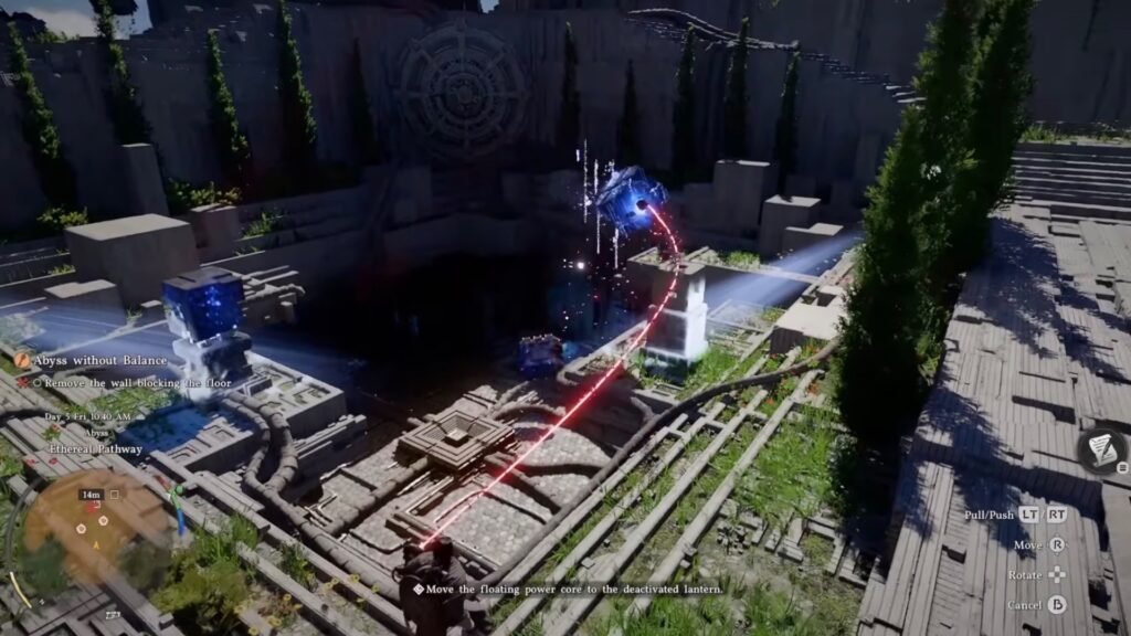 Using Axiom Force to remove the wall from the floor.