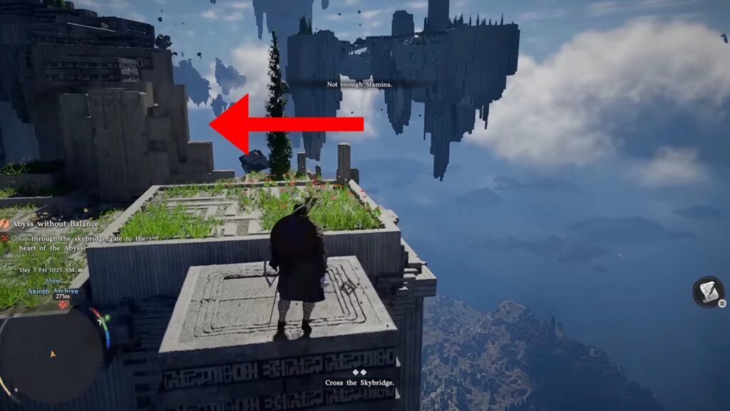 Traversing the Skybridge.