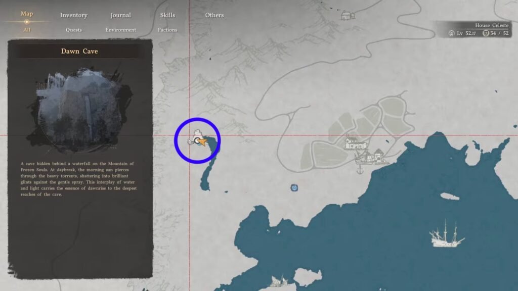 Dawn Cave location in Crimson Desert.