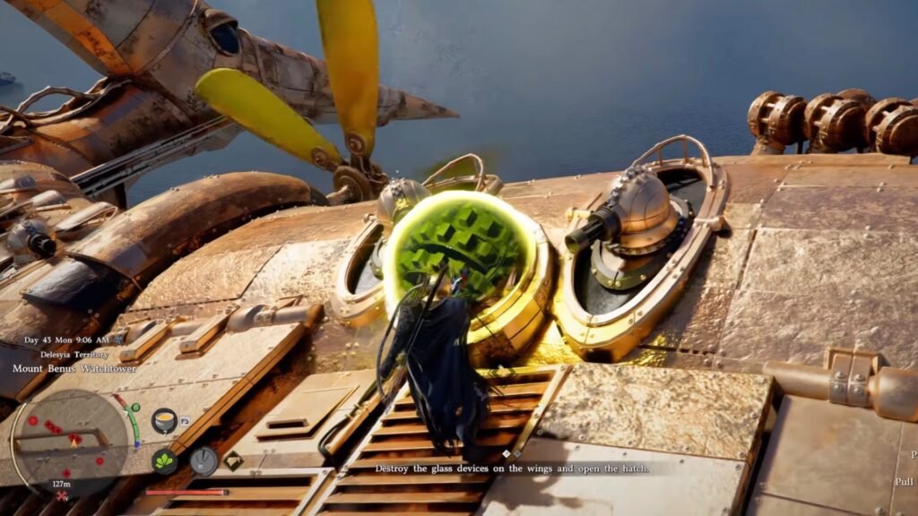 Stabbing the Glass Devices to destroy them.