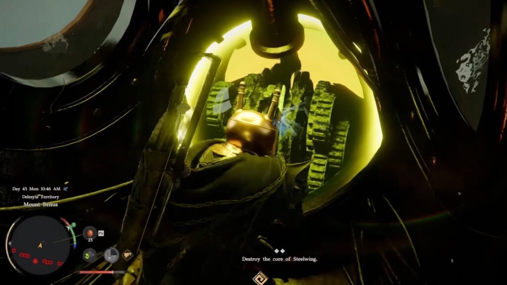 Destroying the core of the Steelwing.