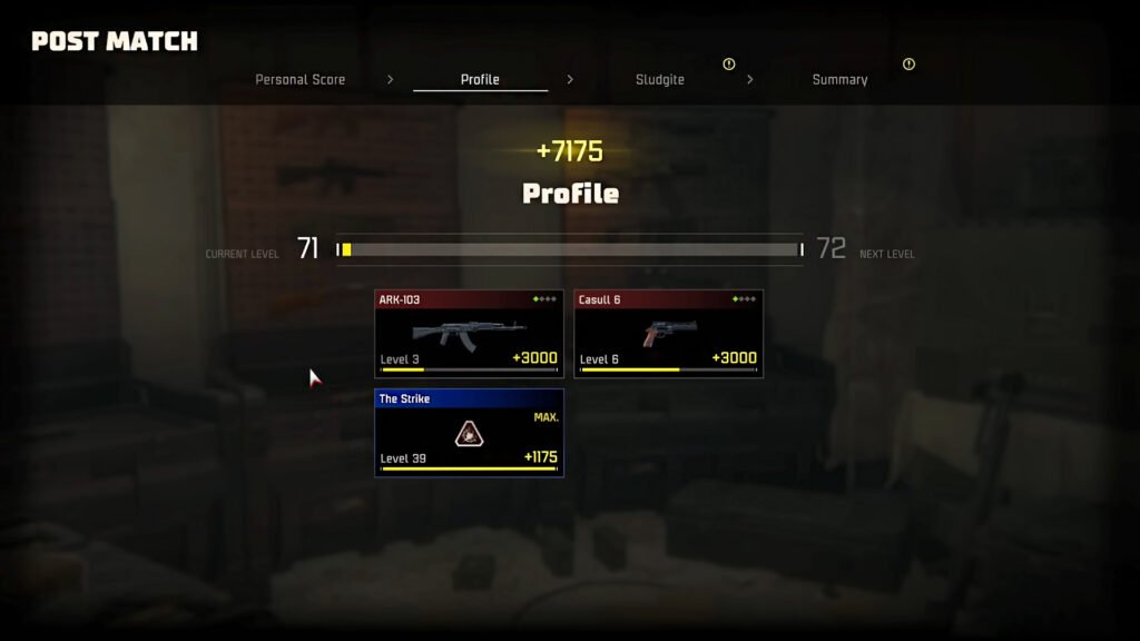 Toxic Commando - Post Match Screen