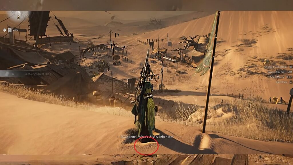 Where Winds Meet Lost Crossing Mysterious IOU Note 1 from Flag