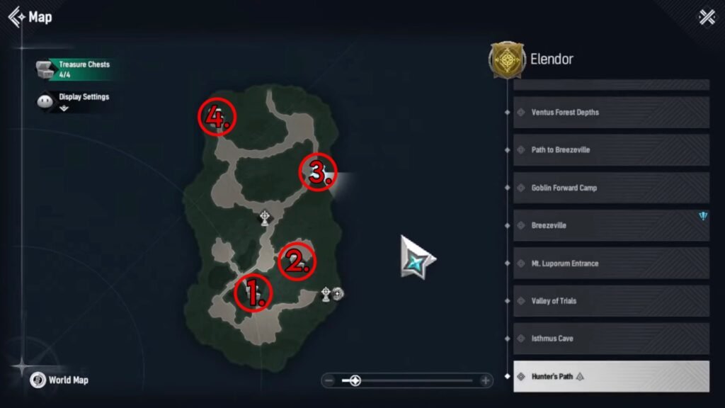 Hunter's Path Chest Locations in Mongil: Star Dive.