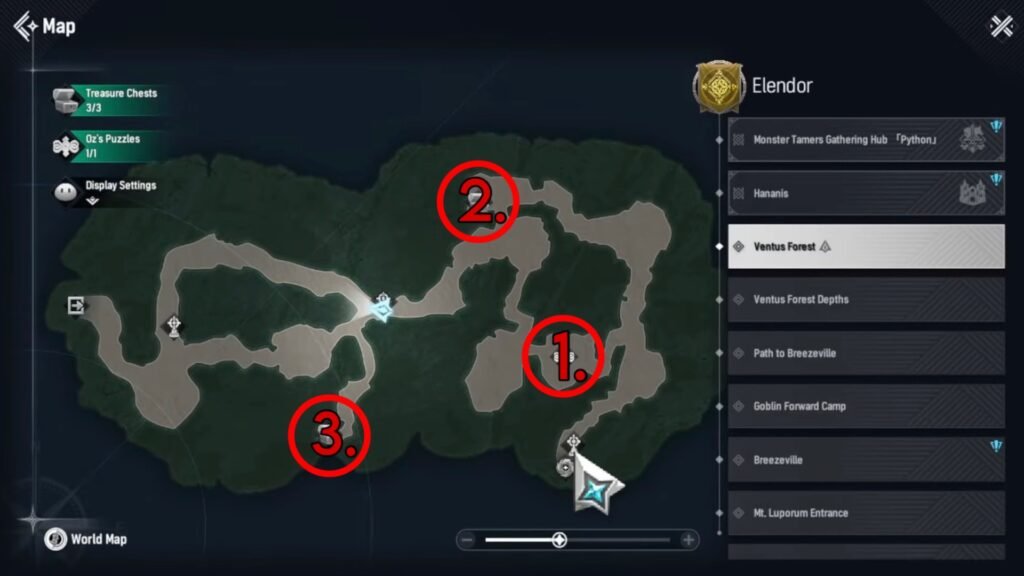 Ventus Forest Chest Locations in Mongil: Star Dive.