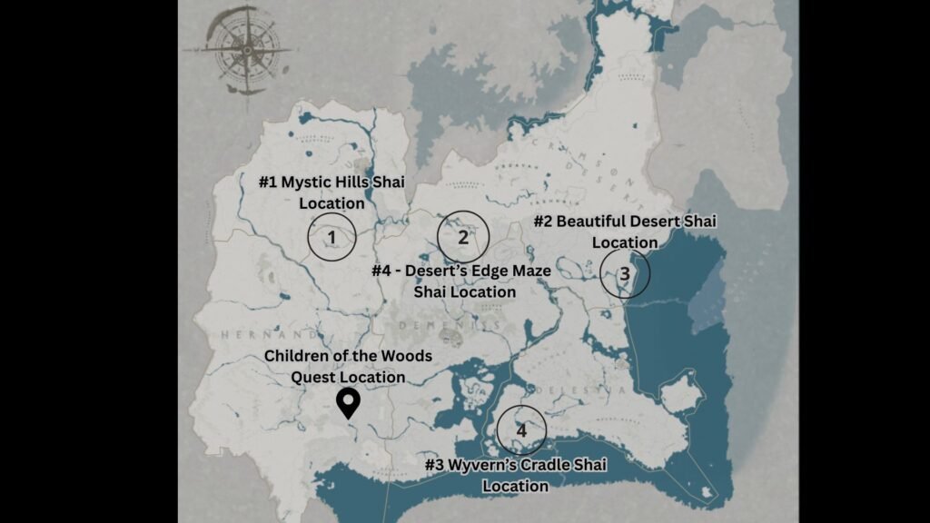 Crimson Desert children of the woods shai locations