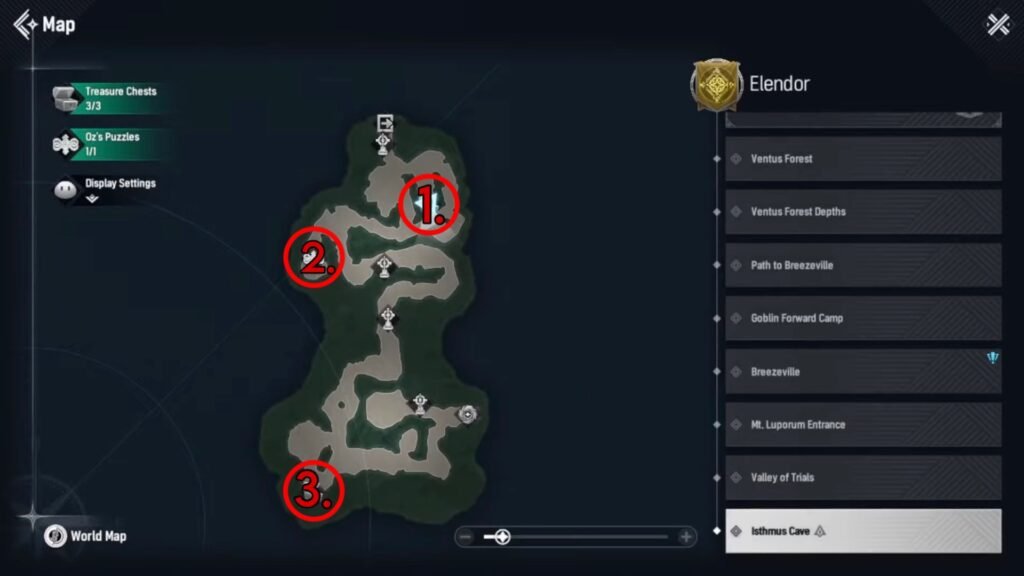 Isthmus Cave Chest Locations in Mongil: Star Dive.