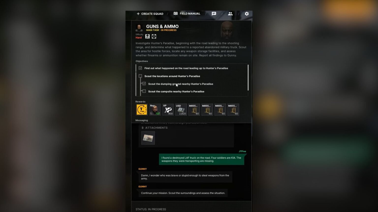 gray zone warfare guns and ammo quest