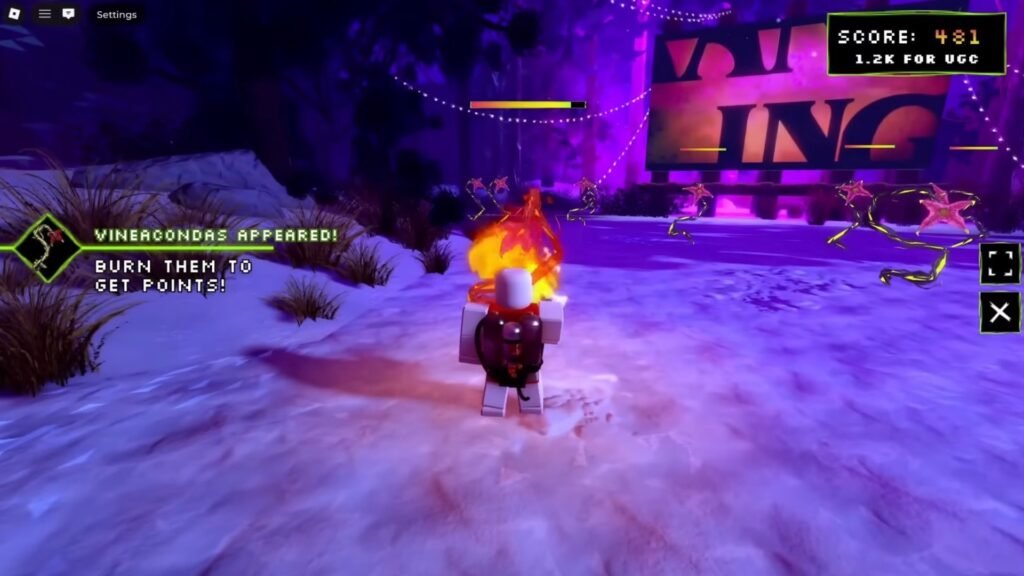 Burning the Vineacondas during the watch party.