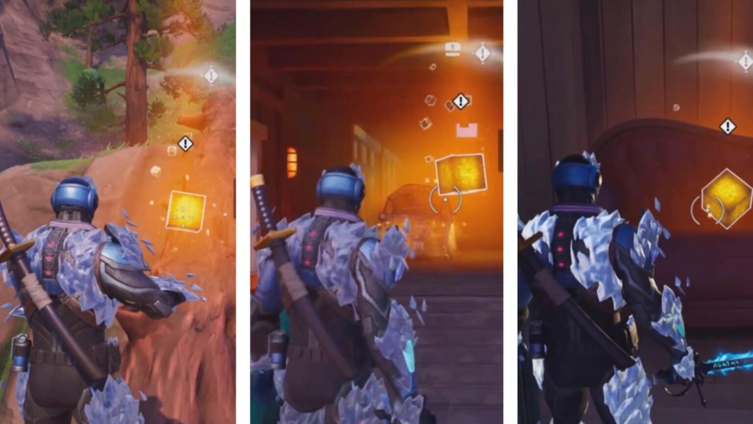 Fortnite - All 5 Chaos Cubes In or Around Elite's Outpost or Treechopped Timbermill